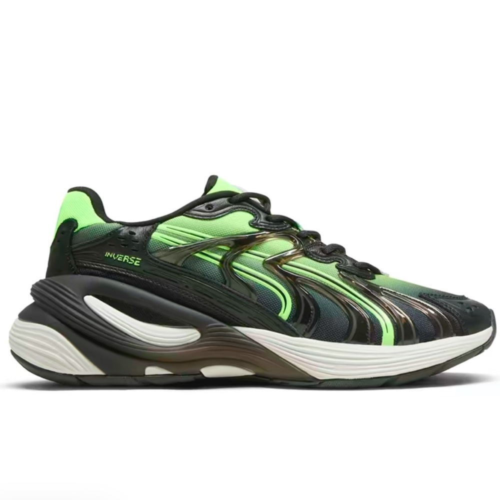 PUMA Neon Green and Black Athletic Shoes